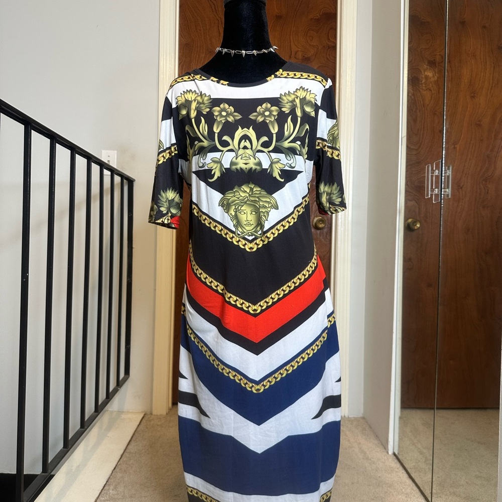 Elegant Black and Gold Women's Dress